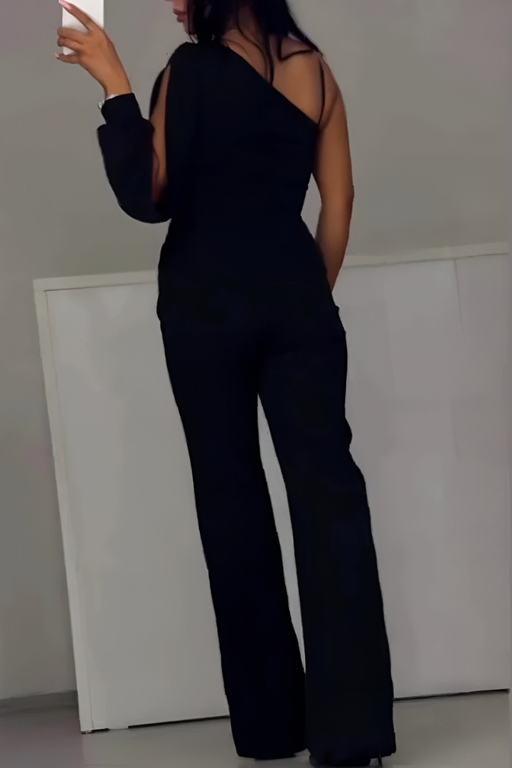 Gaby - One-Shoulder Jumpsuit with Sparkling Detail