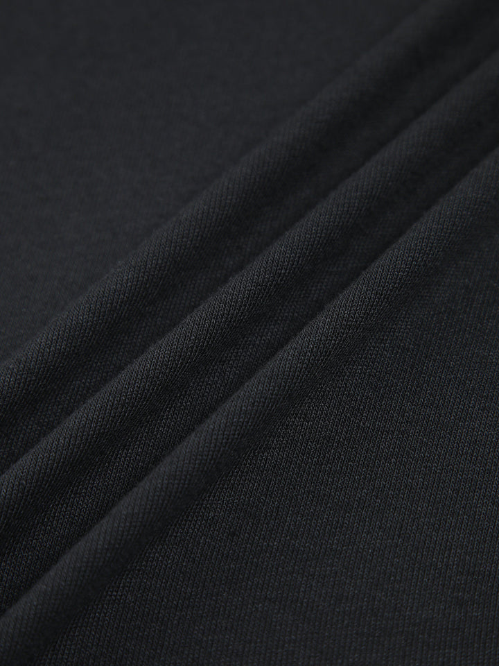 Contrast Trim Mock Neck Long Sleeve Top