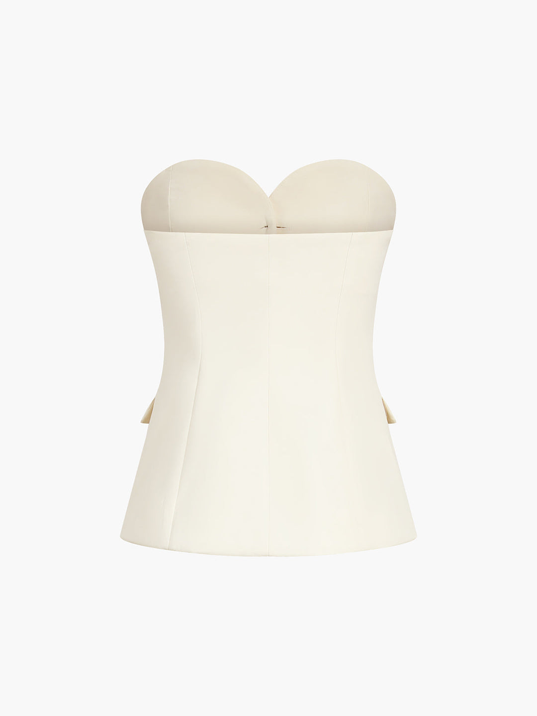 Solid Tube Top With Wide Leg Pants Set