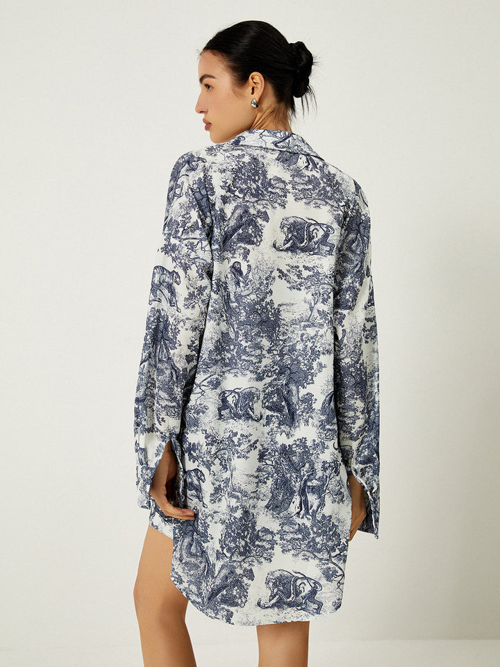 Floral Print Three Piece Shorts Set