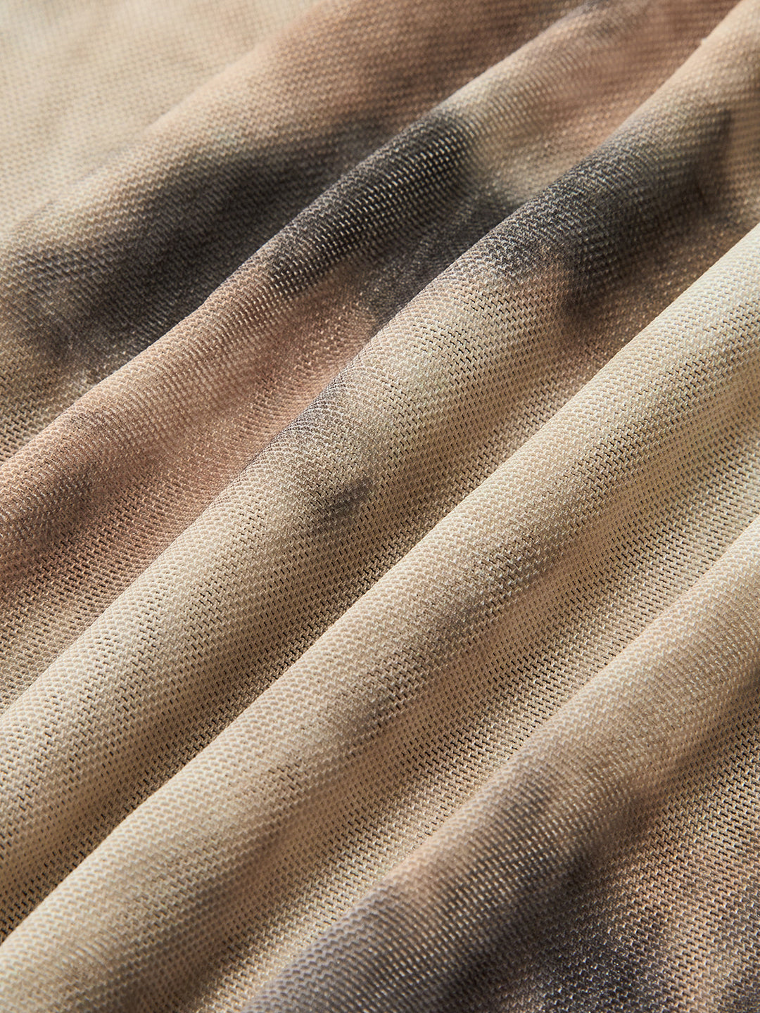 Semi-Sheer Tulle Mesh Off Shoulder Long Sleeve Crop Top