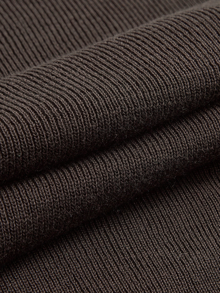 Side Pleated Slim Knit Top