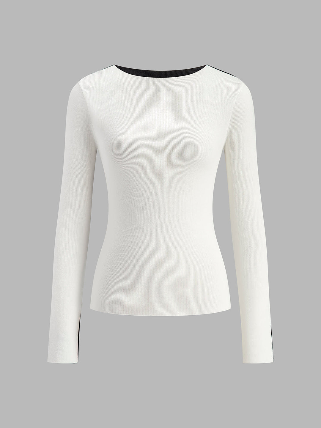 Two Tone Panel Knit Top