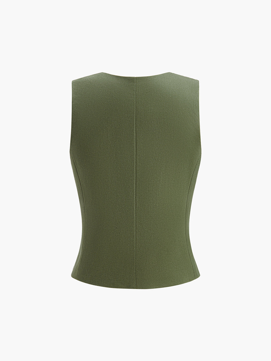 V-Neck Buttoned Shorts Set With Belt