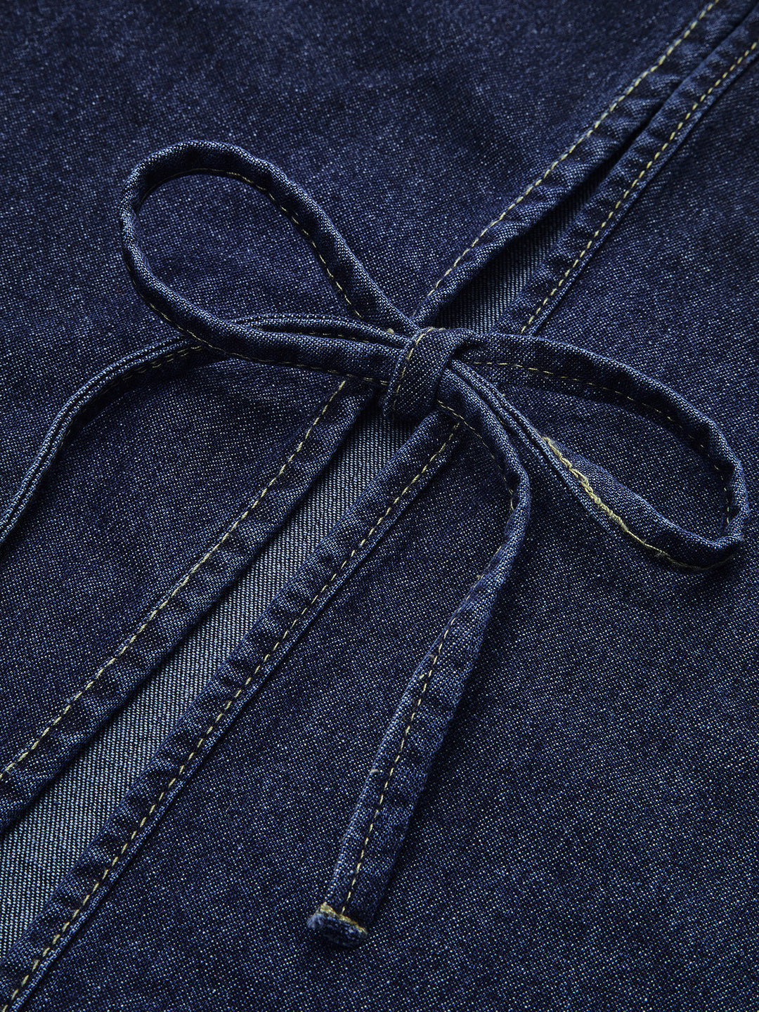 Denim Tie Front Shorts Set