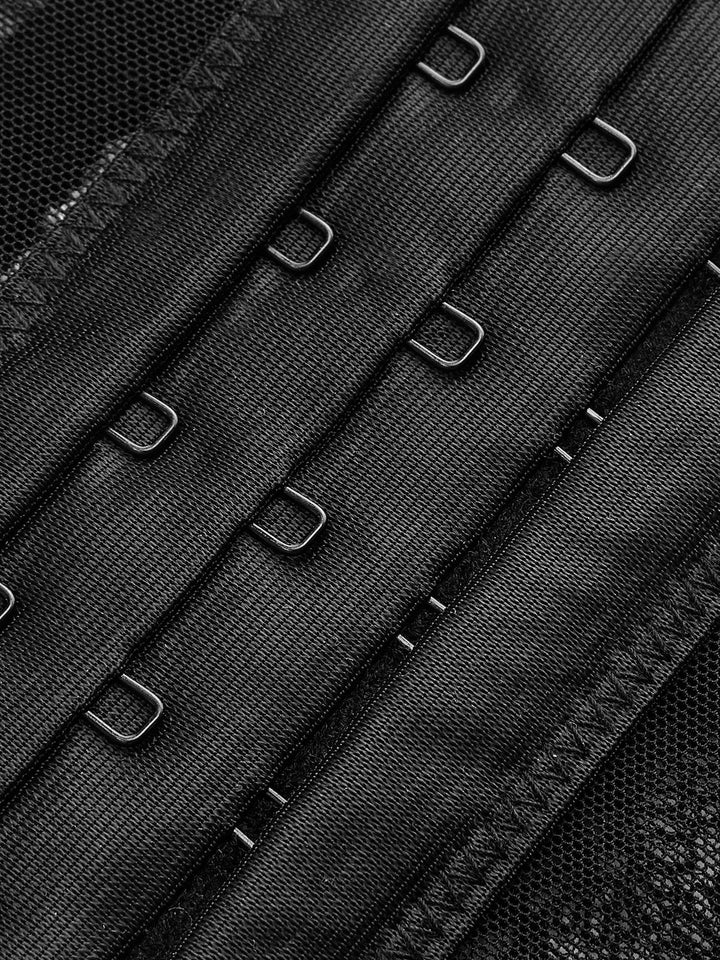 Semi-Sheer Floral Lace Corset Top