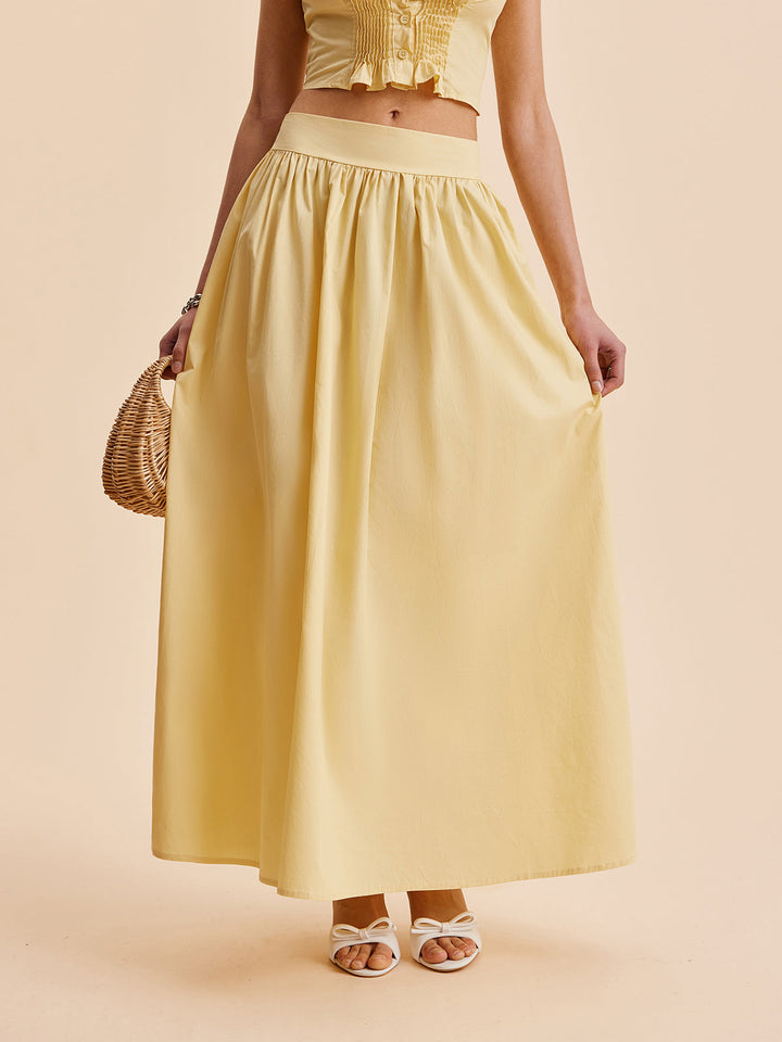 Ruffled Crop Top Skirt Set