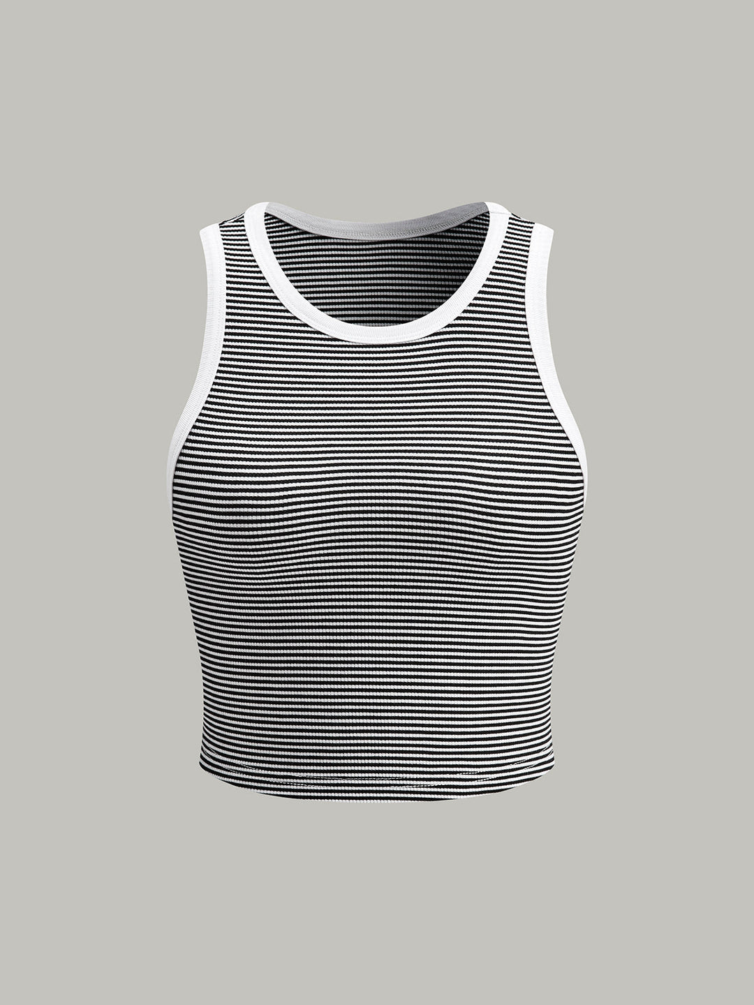 Striped Crew Neck Tank Top