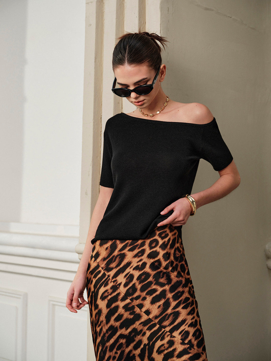 Off-Shoulder Short Sleeve Top