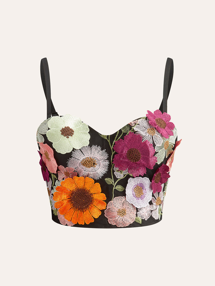 3D Flower Corset Top