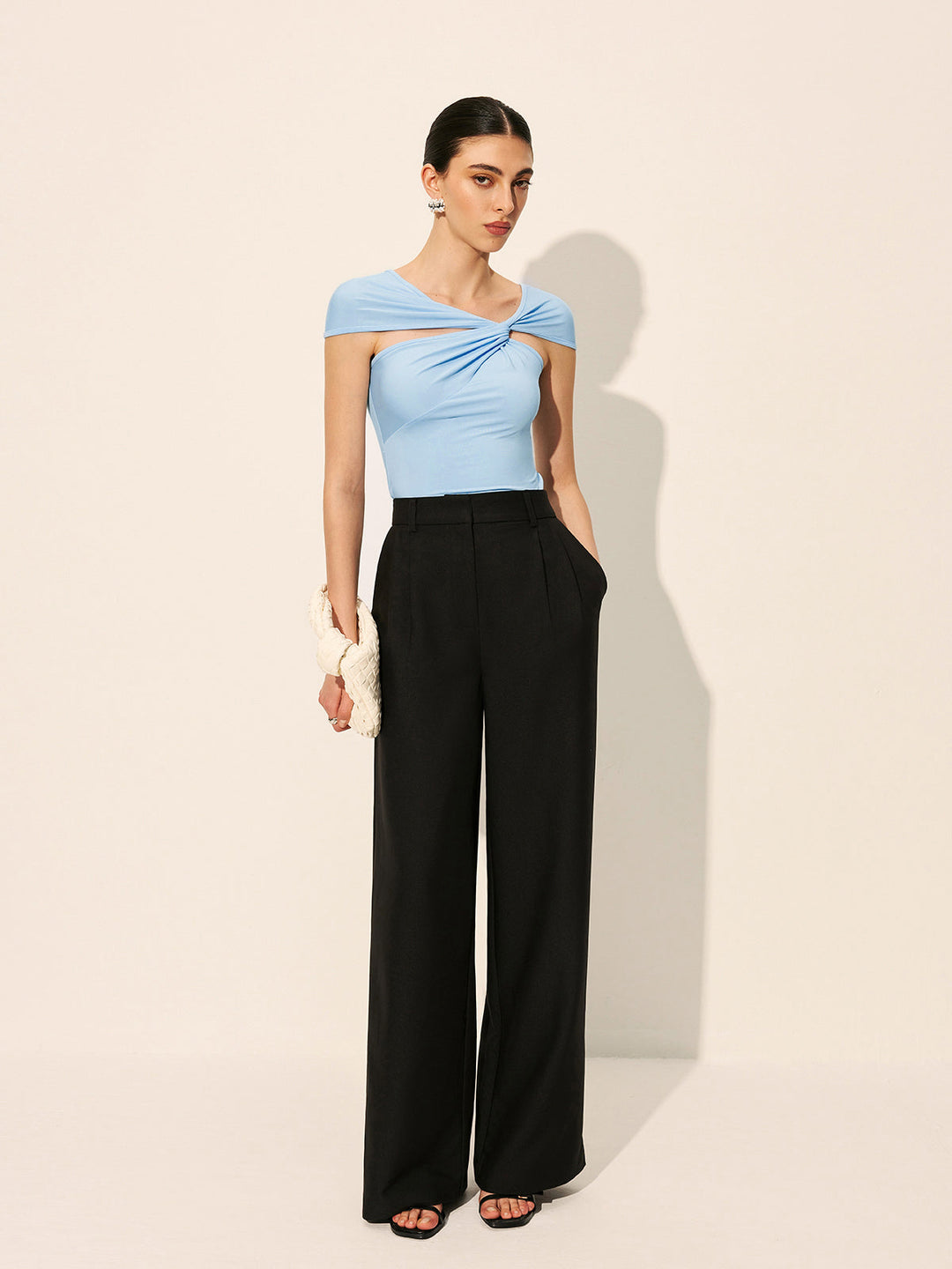 Twist Detail Asymmetrical Top