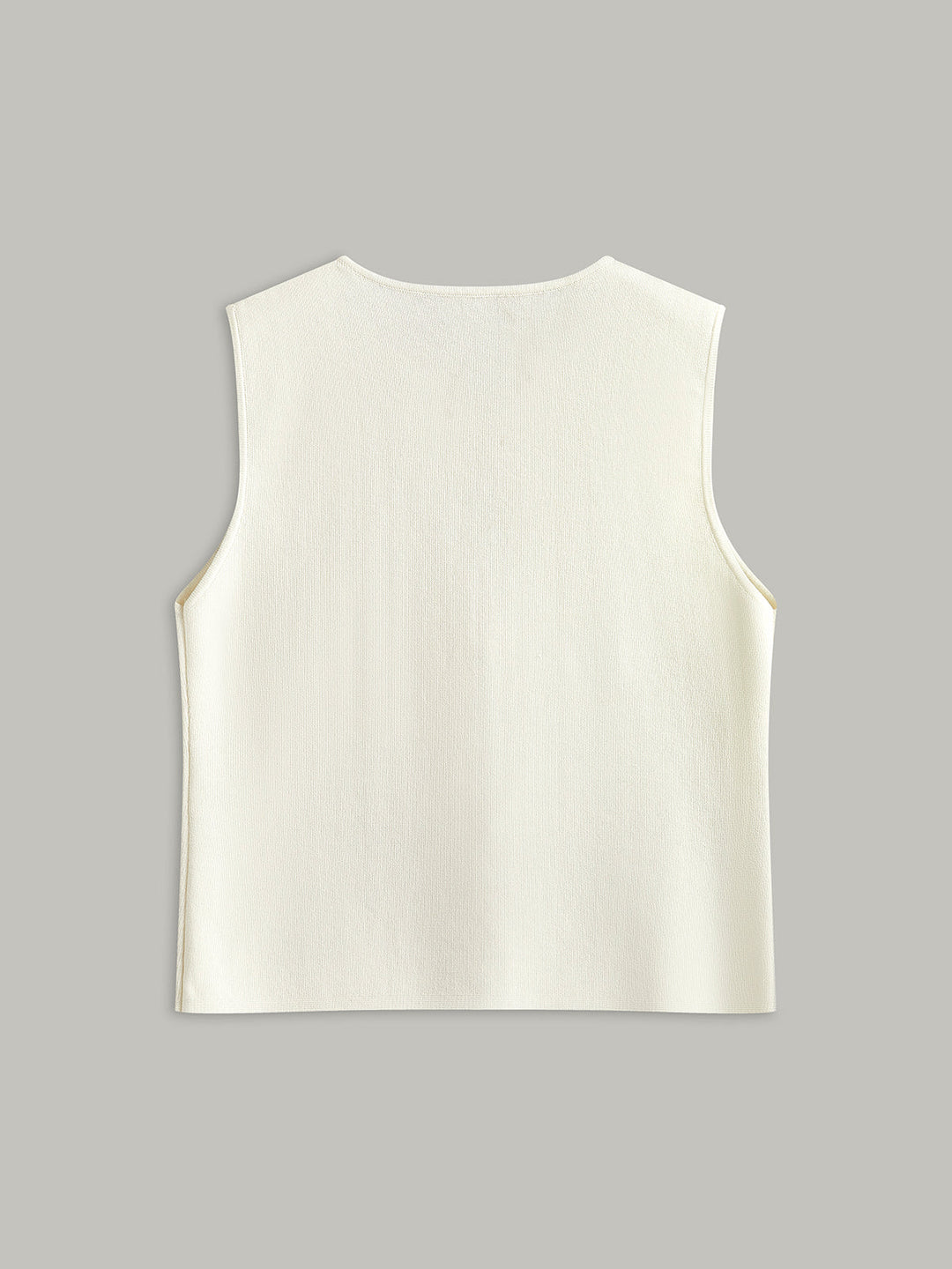 Shell Button Detail Sleeveless Top