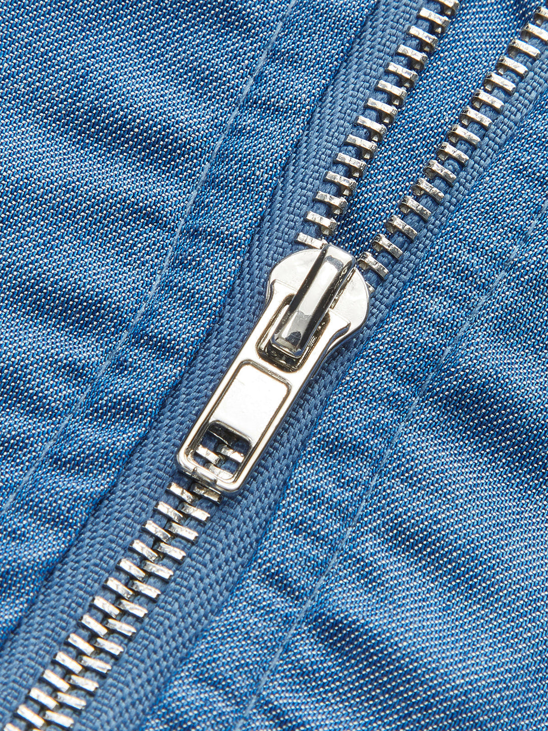 Ruffled Hem Denim Halter Top