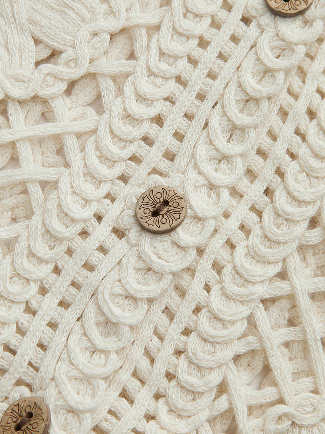 Semi-Sheer Jacquard Cut-Out V-Neck Tank Top