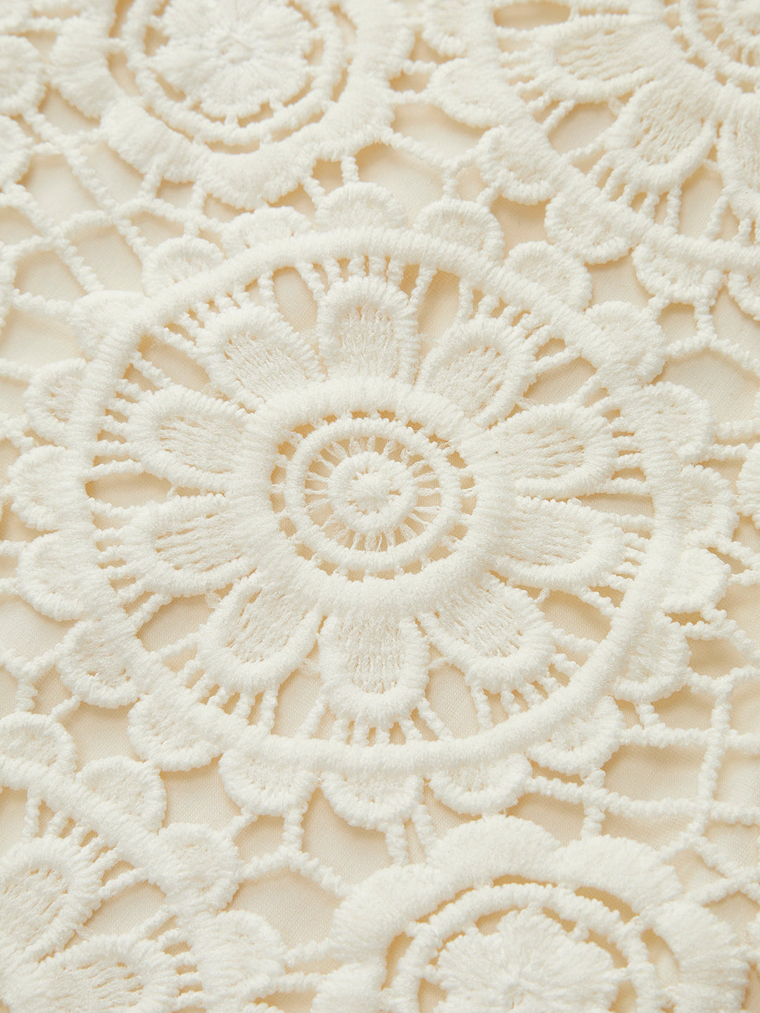 Sleeveless Crochet Lace Top With Ruffle Trim