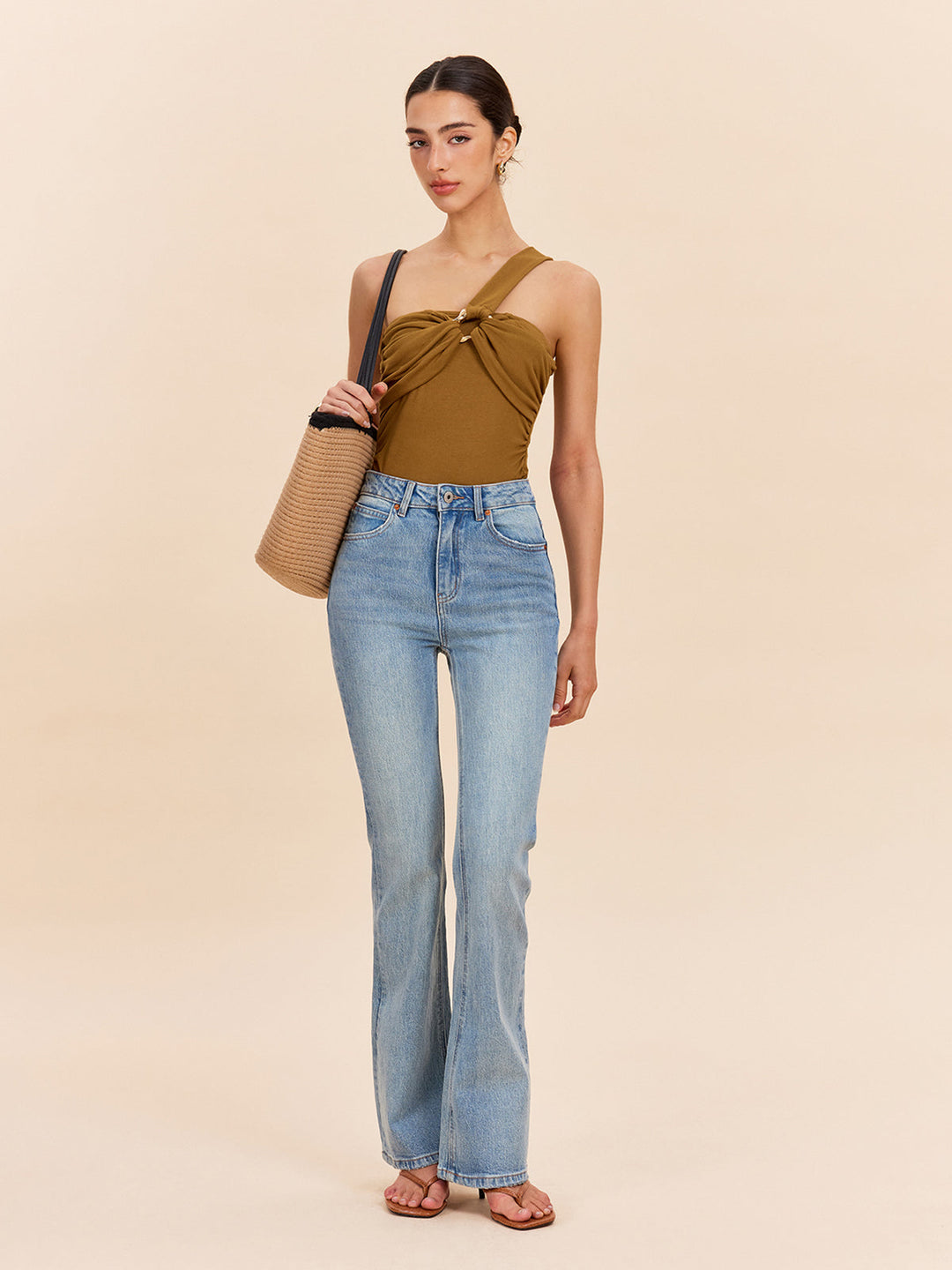 Twist Front One-Shoulder Top