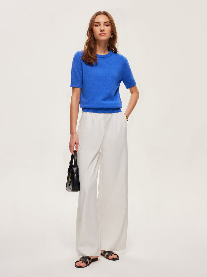 Knitted Short-Sleeve Top