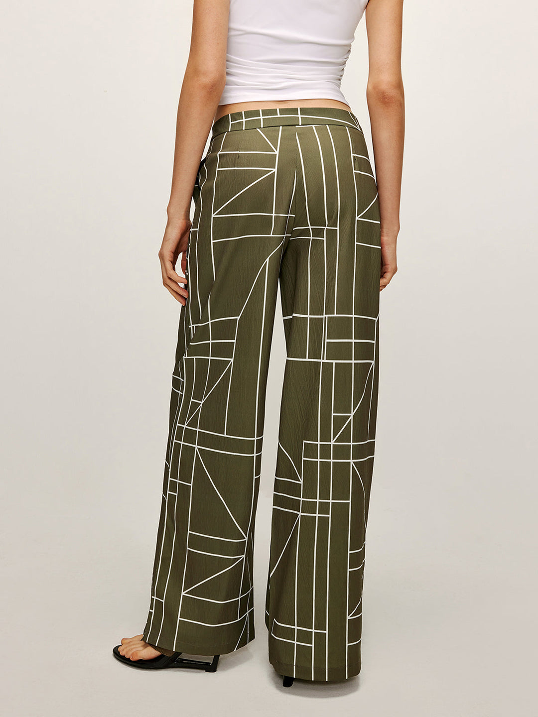 Printed Wide-Leg Pants