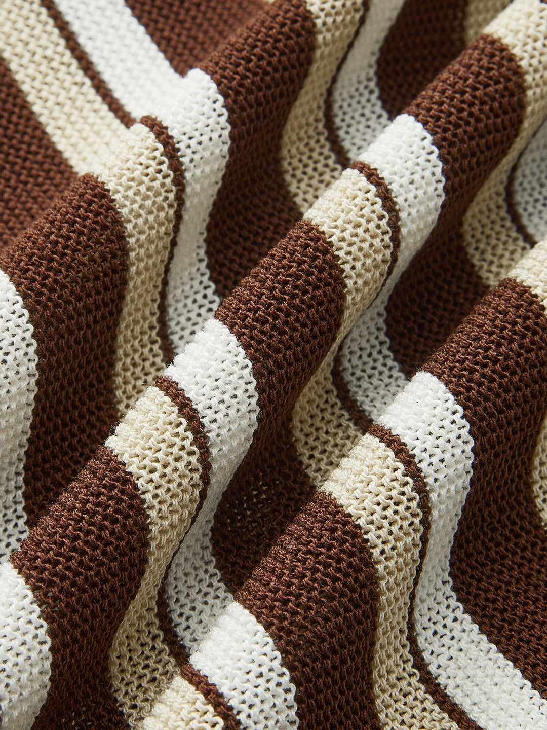 Striped Button-Down Knit Top