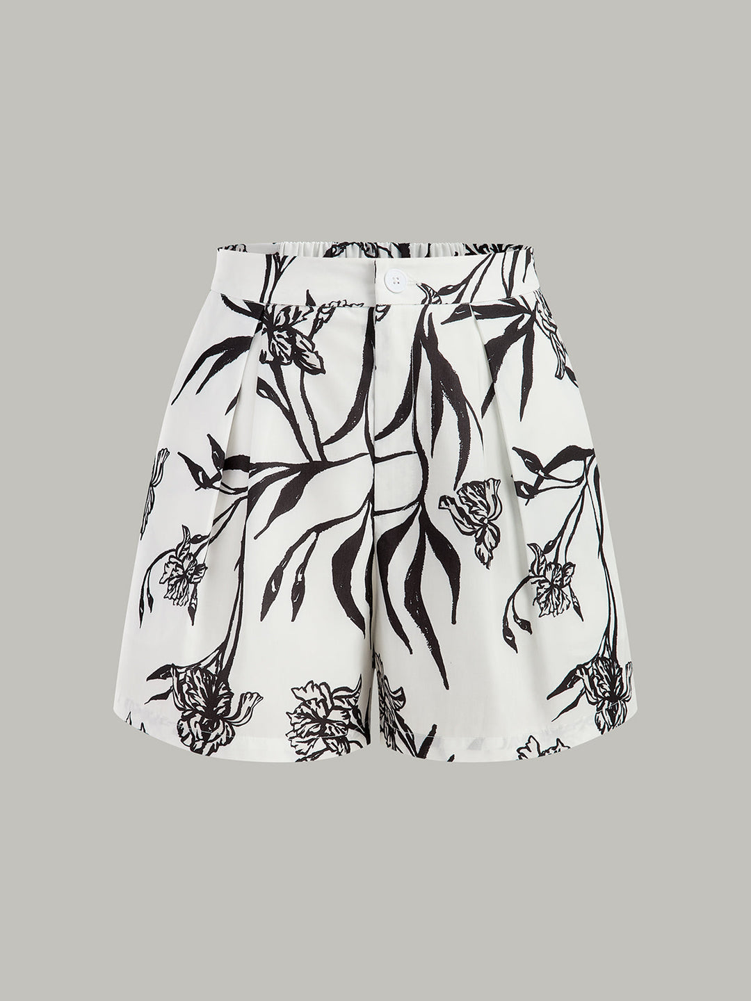 Floral Print Peplum Top With Shorts Set