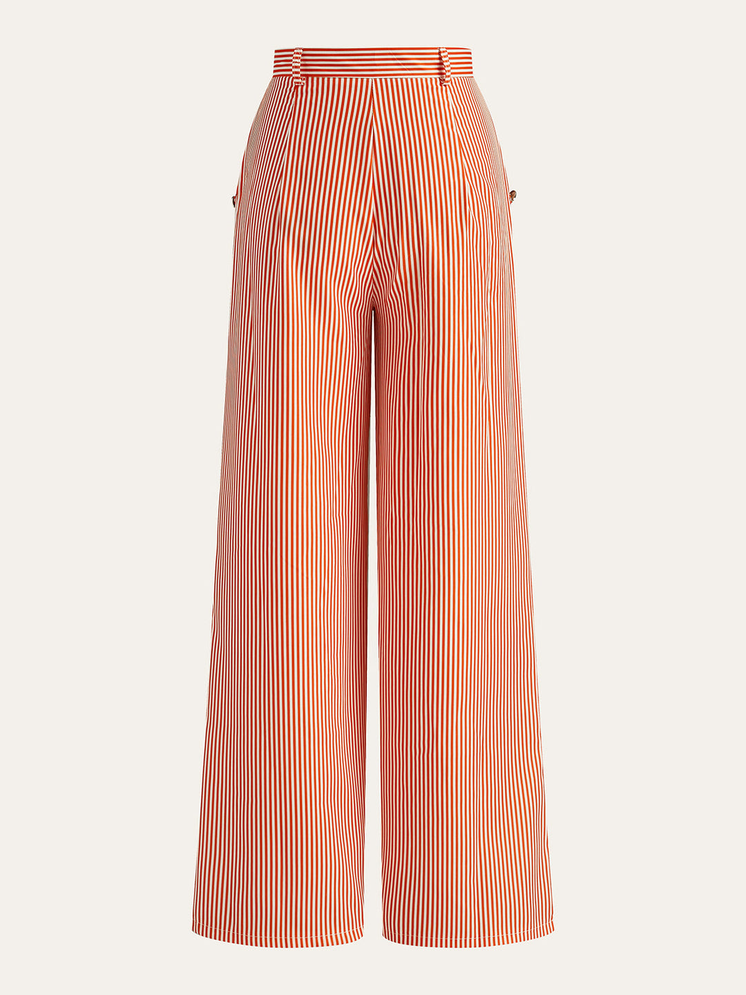 Striped Rosette Detail Top With Pants Set