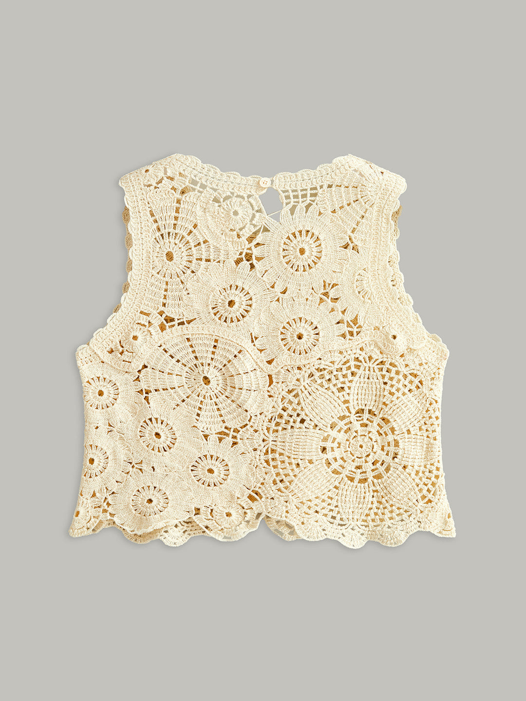 Sheer Sleeveless Crochet Top