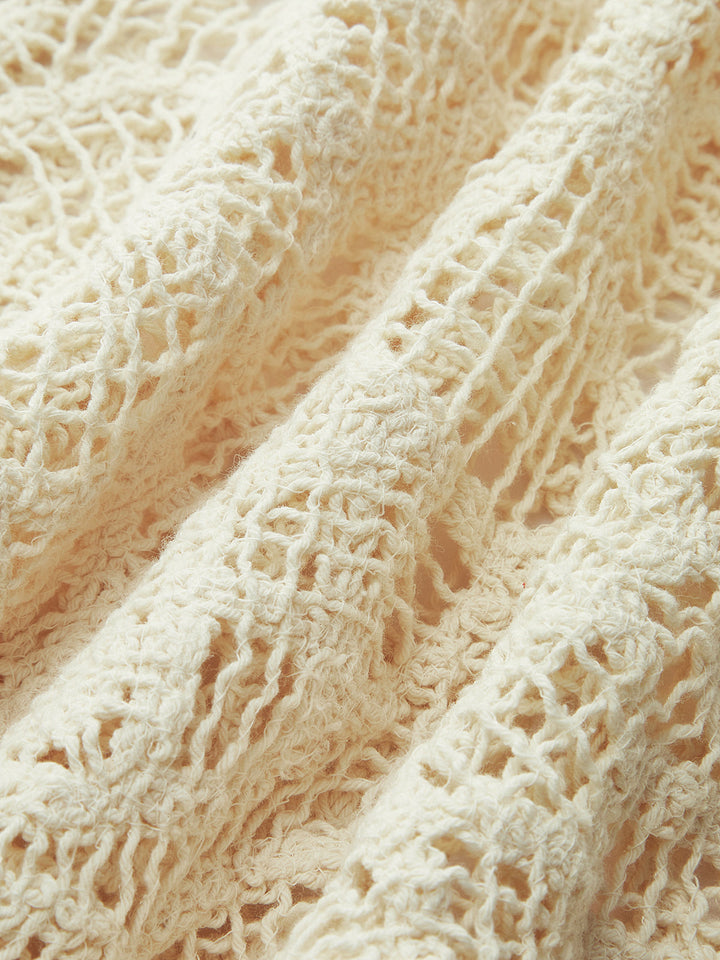 Semi-Sheer Crochet Lace Top