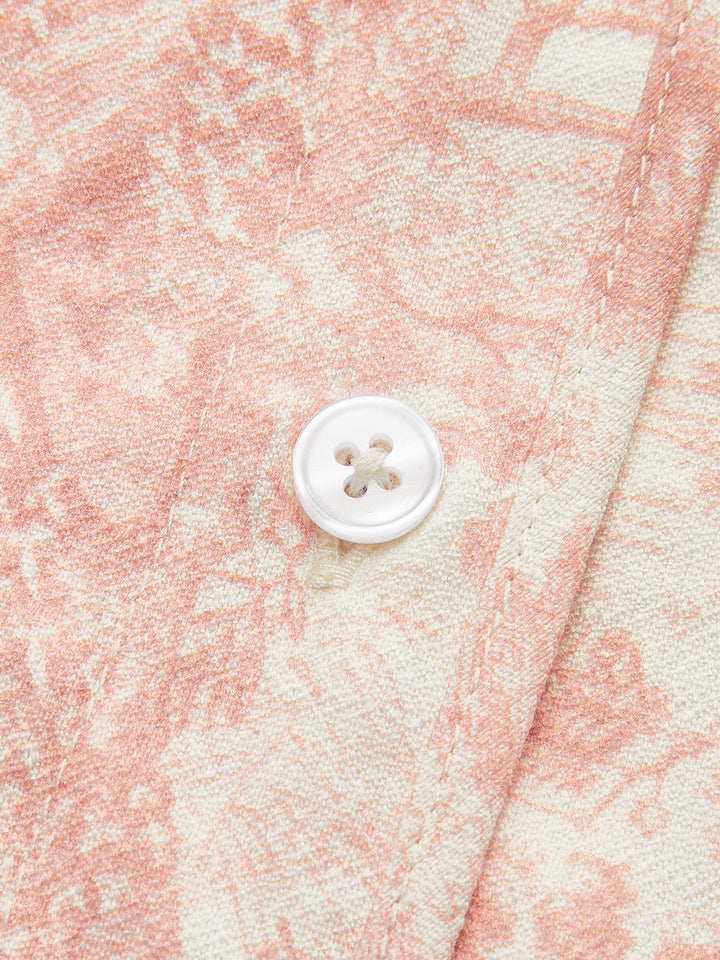 Printed Contrast Trim Shorts Sets