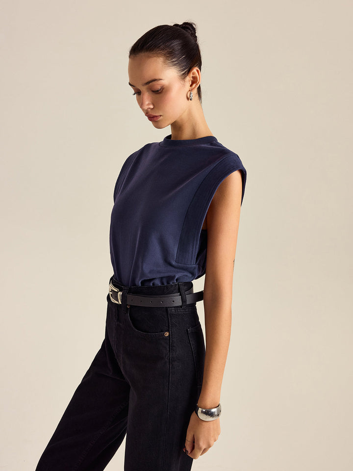 Pleated Sleeveless Top