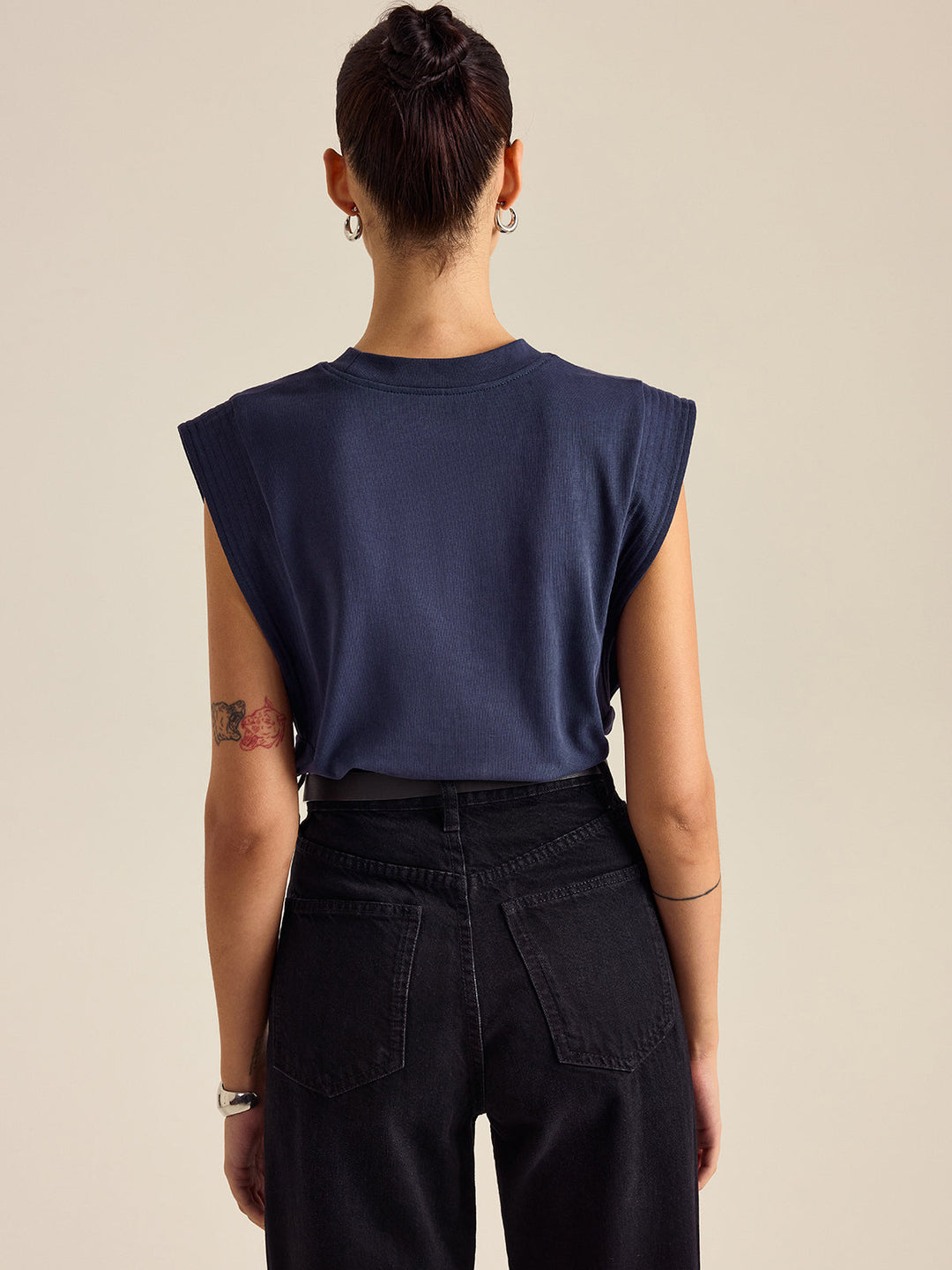 Pleated Sleeveless Top