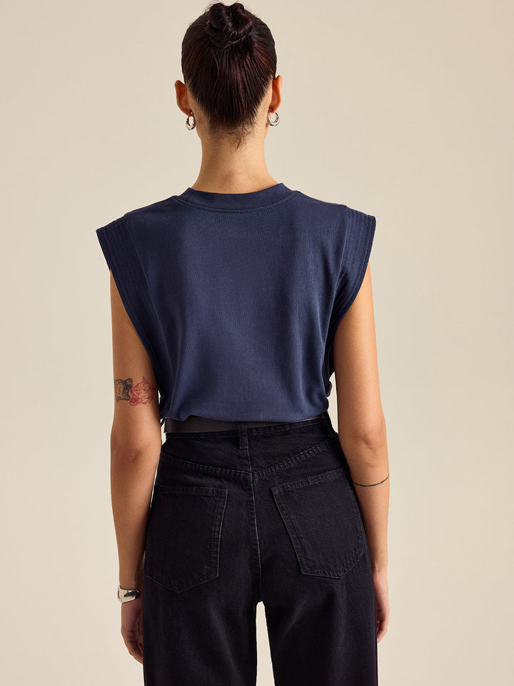 Pleated Sleeveless Top