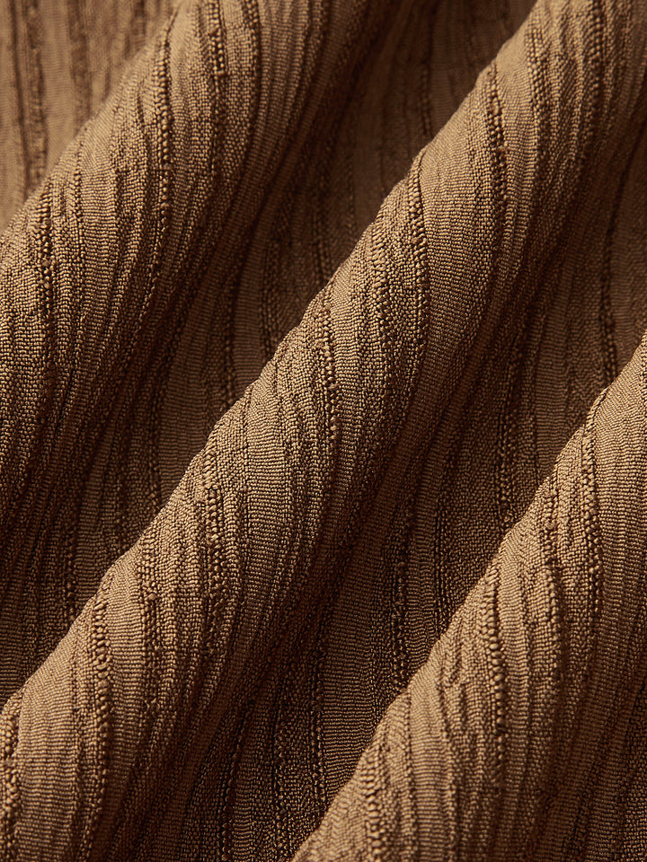 Puff-Sleeve Crop Top and Smocked-Waist Midi Skirt Set