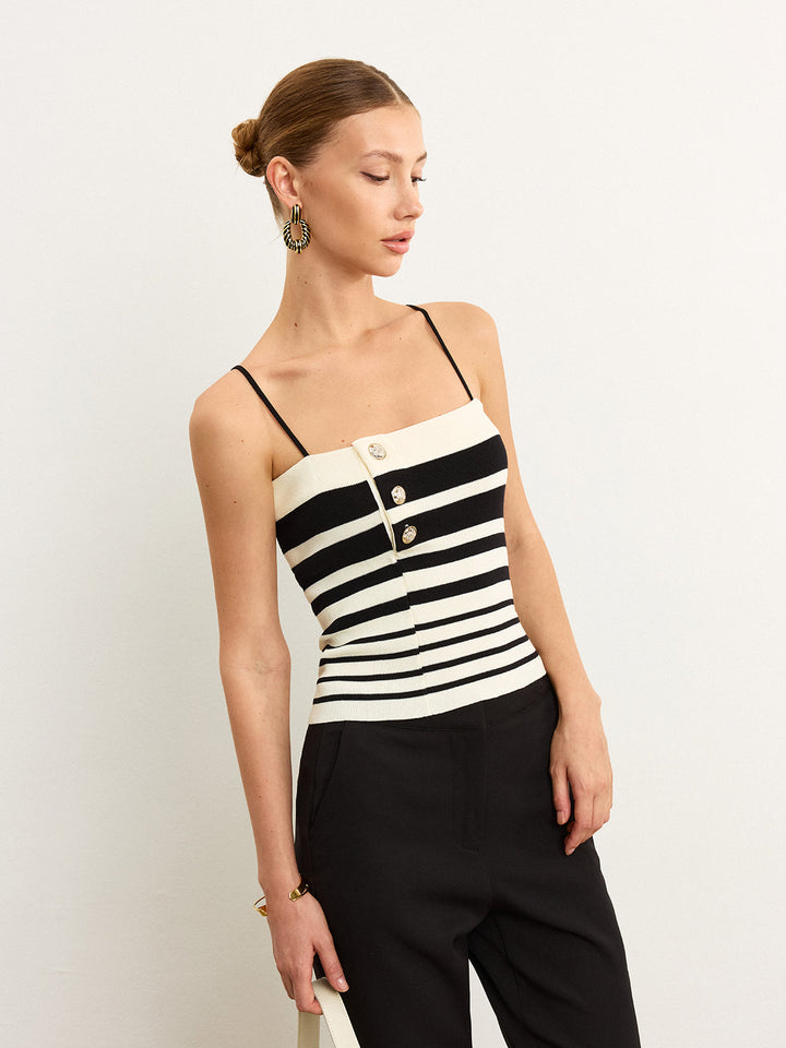 Striped Knit Tank Top