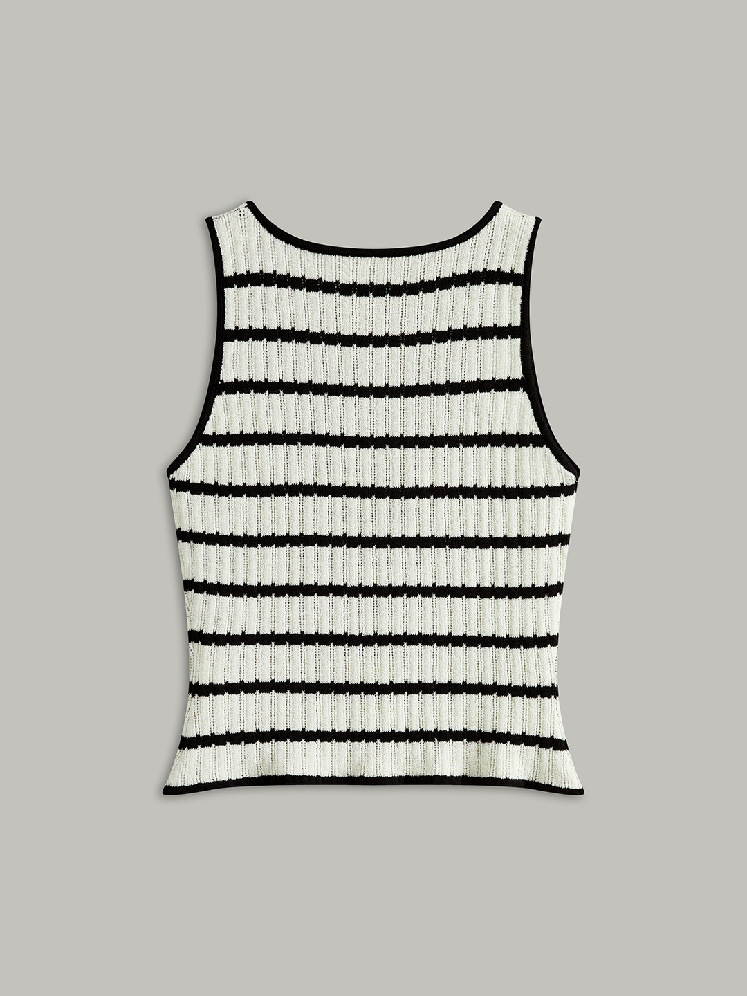 Striped Metal Button Tank Top