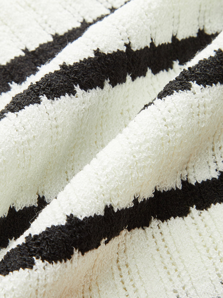 Striped Metal Button Tank Top