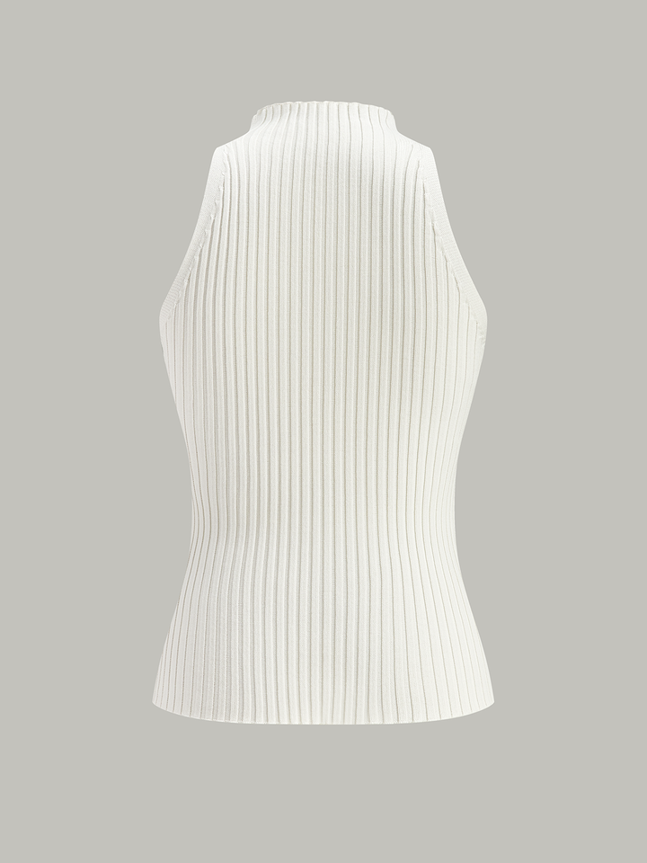 Ribbed Cut-Out Tank Top