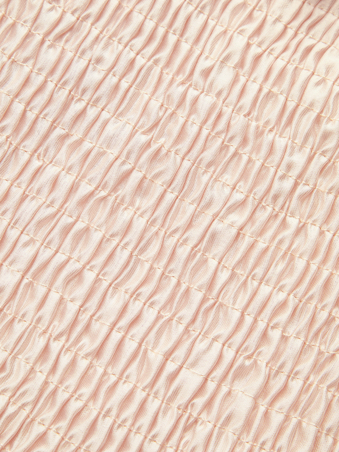 Semi-Sheer Ruffled Metal Decor Waist-Cinching Top