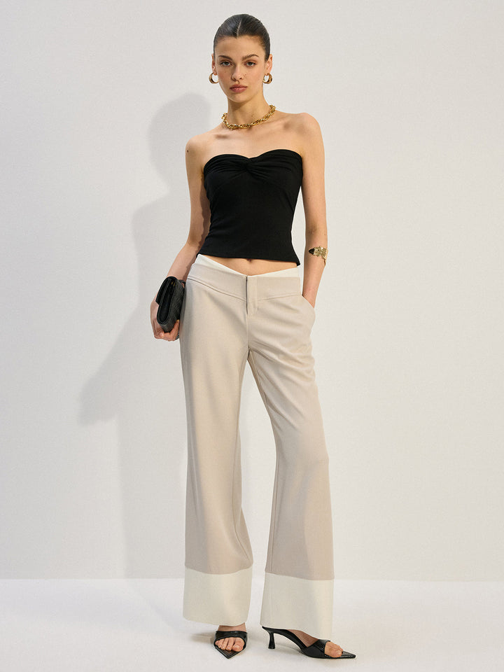 Twist-Front Strapless Top