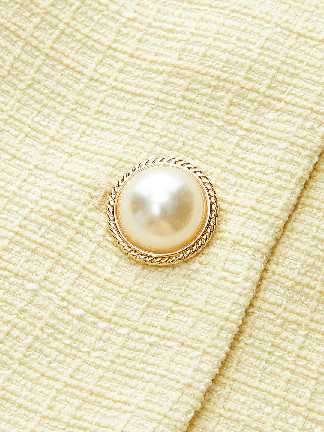 Pearl Button Tweed Vest and Shorts Set