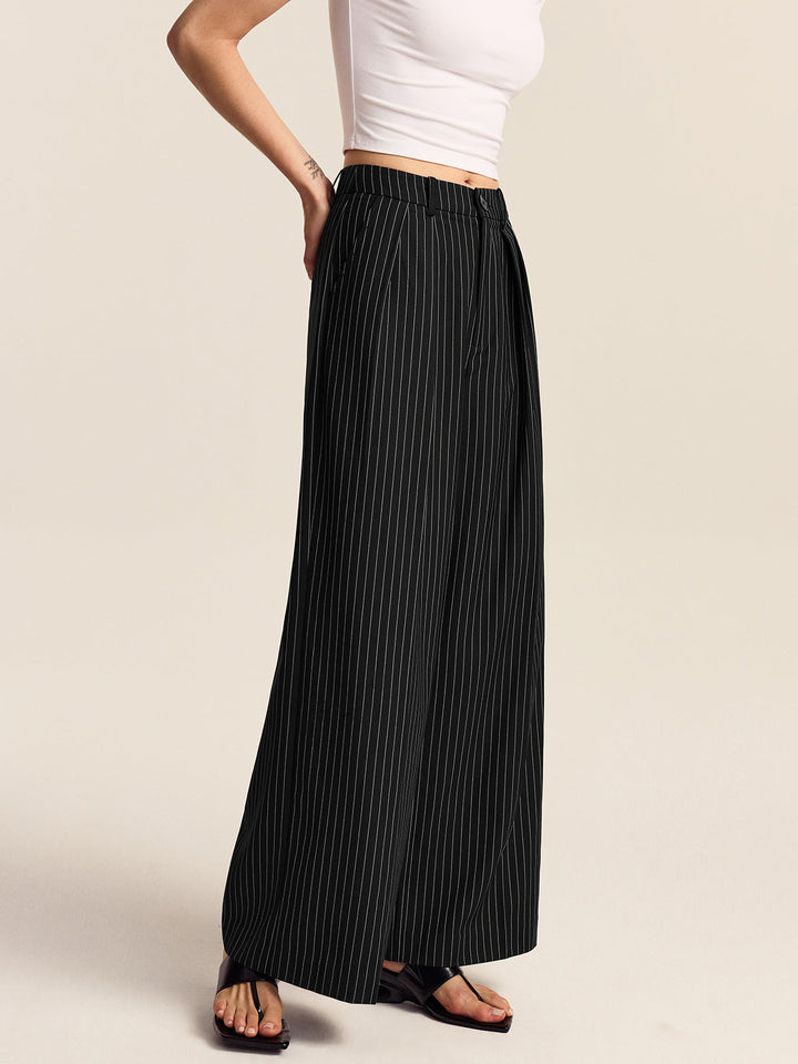 Striped Wide-Leg Pants