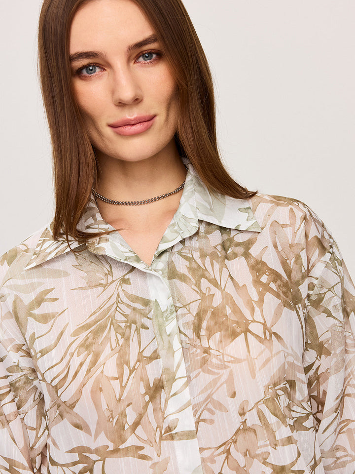 Leaf Printed Shorts Set