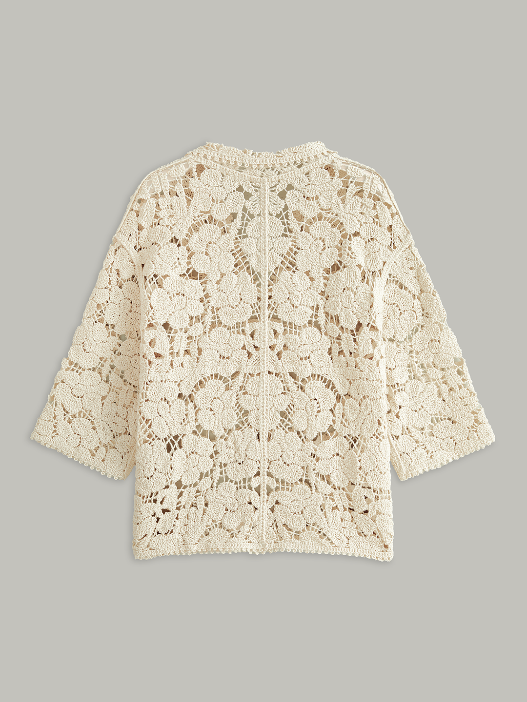 Semi-Sheer Floral Lace Top