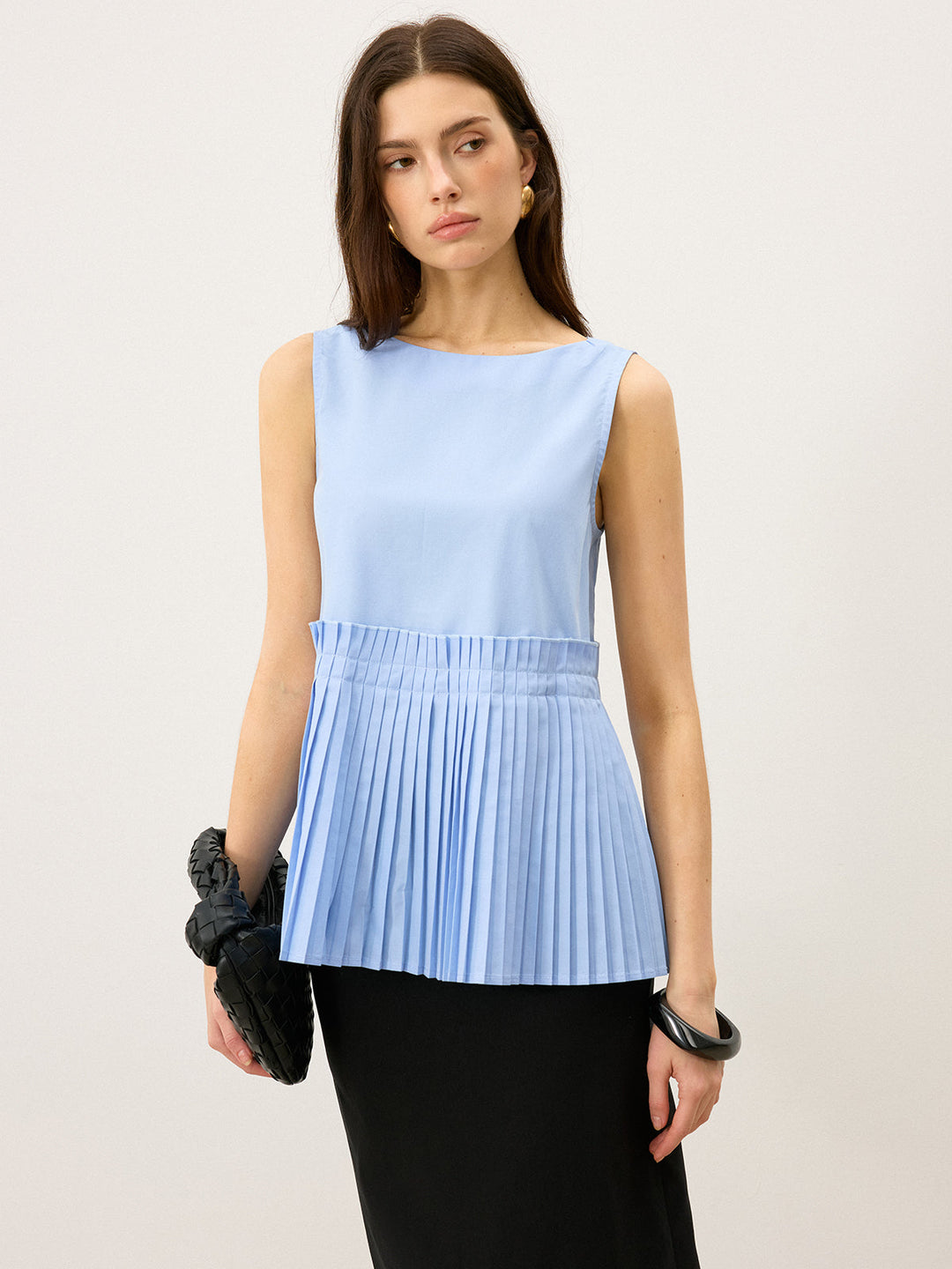 Pleated Hem Tank Top