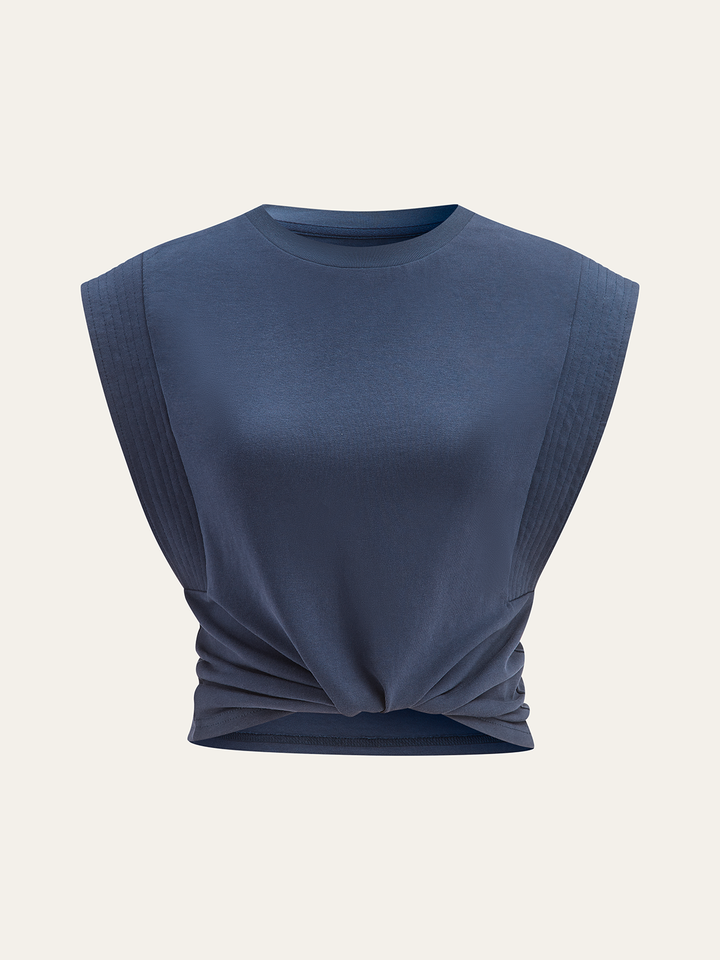 Pleated Sleeveless Top