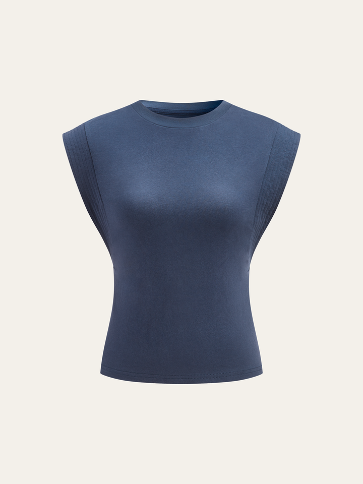 Pleated Sleeveless Top