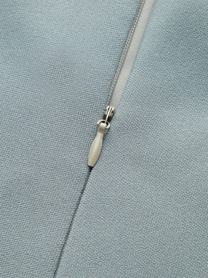 Sleeveless Top Pleated Skirt Paneled Mini Dress