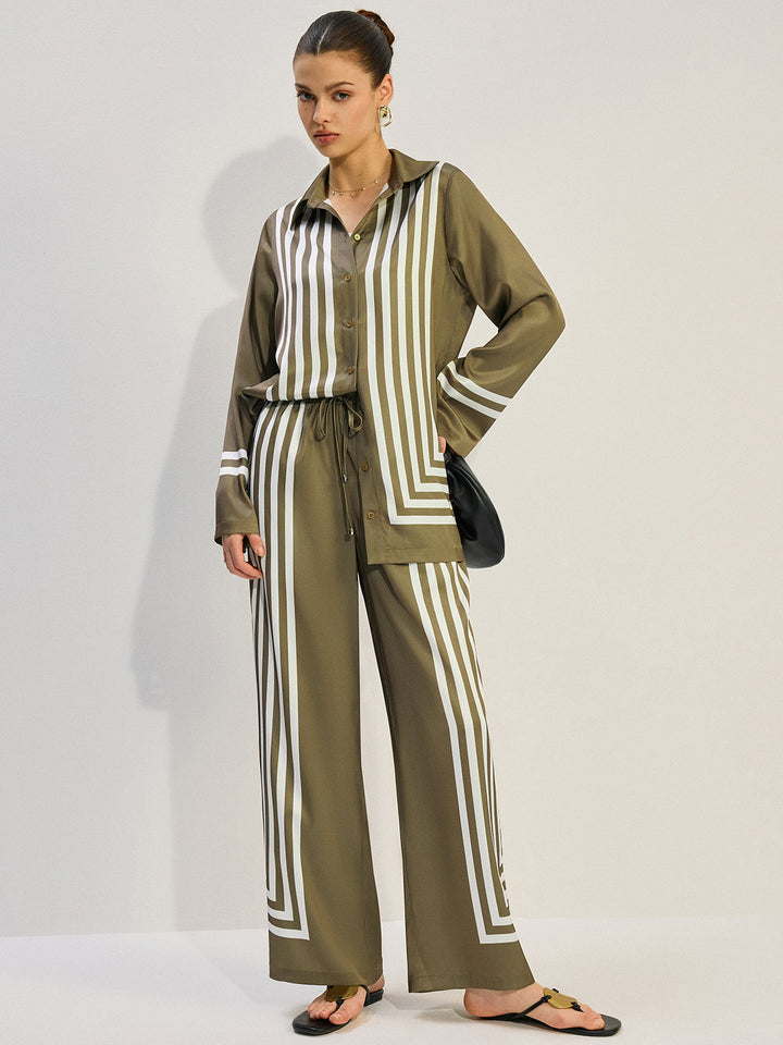 Striped Satin Pants