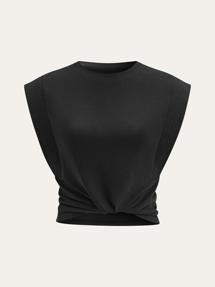 Pleated Sleeveless Top