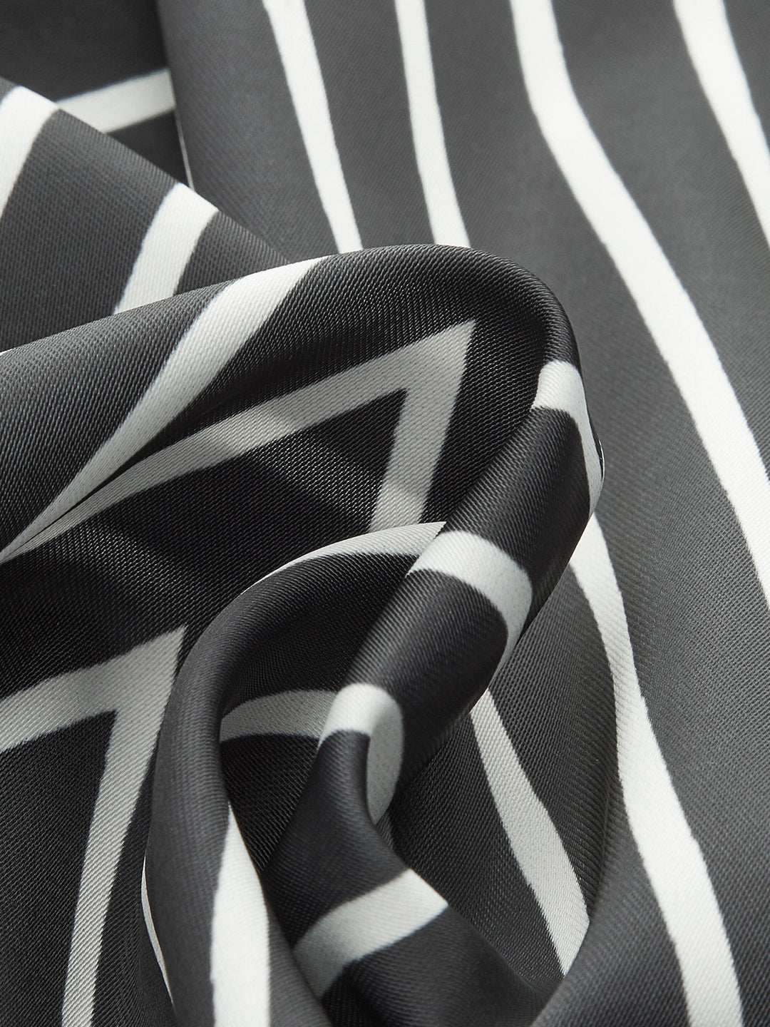 Semi-Sheer Striped Wrap-Front Knotted Top