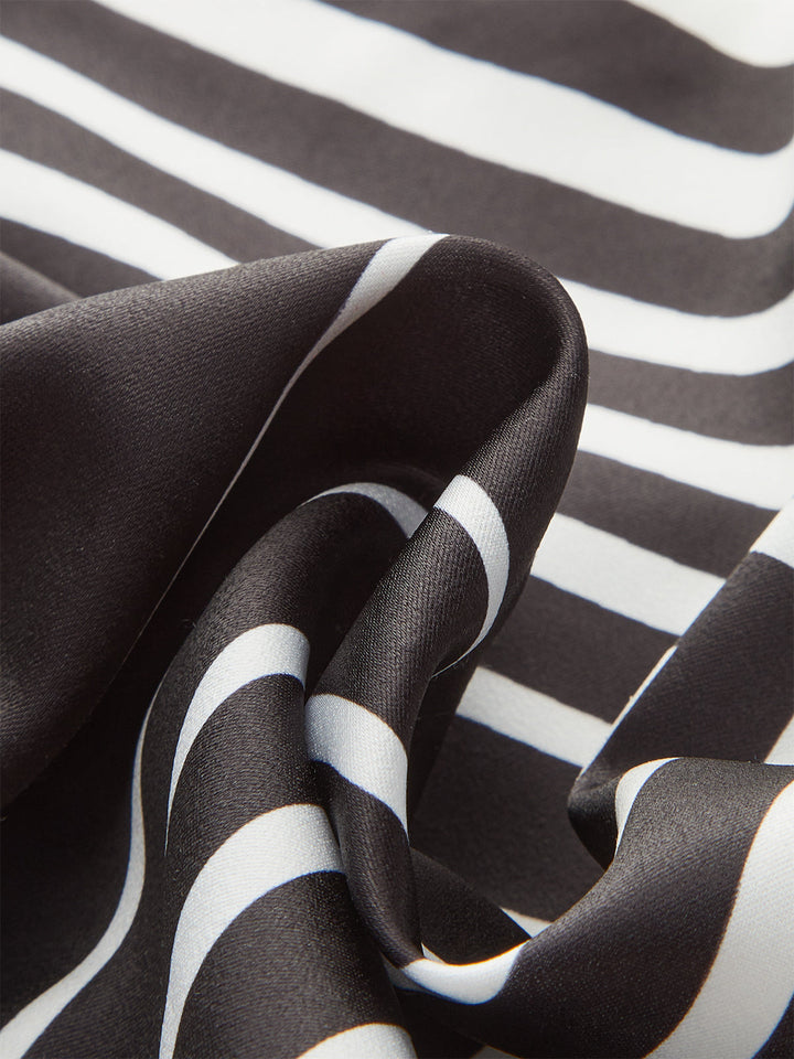 Striped Halter Top with Chain Strap